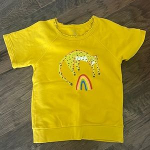 Anthropologie Jarmél by Jarmel Leopard Rainbow Graphic Tee Top XSP